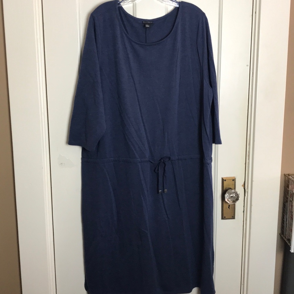 Navy drop waist dress